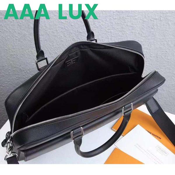 Replica Louis Vuitton LV Men Alex Briefcase Embossed Taiga Cowhide Leather 10