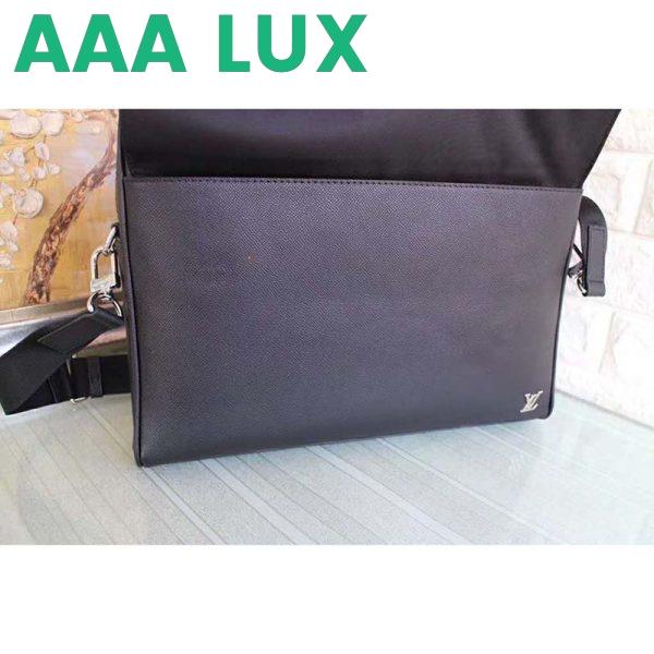 Replica Louis Vuitton LV Men Alex Briefcase Embossed Taiga Cowhide Leather 11