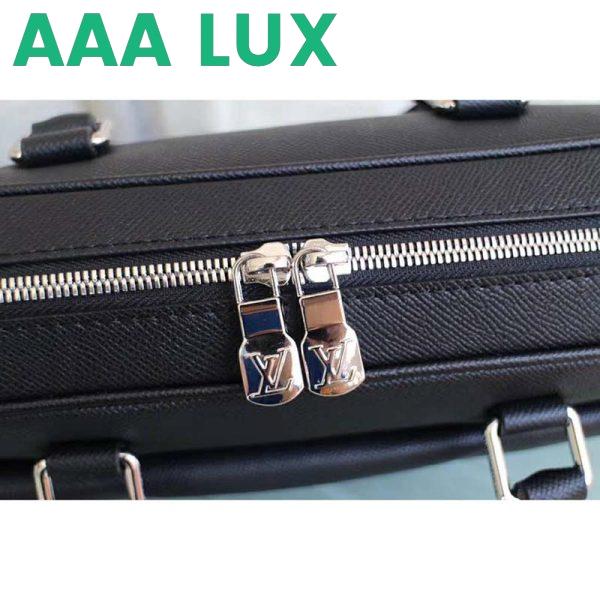 Replica Louis Vuitton LV Men Alex Briefcase Embossed Taiga Cowhide Leather 17