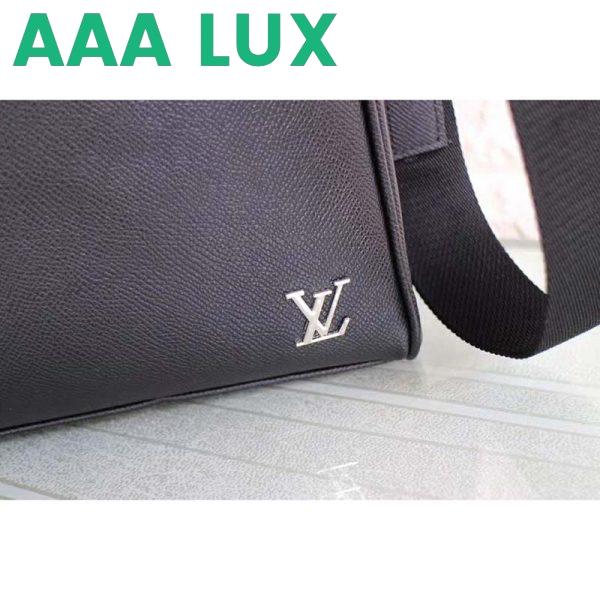 Replica Louis Vuitton LV Men Alex Briefcase Embossed Taiga Cowhide Leather 18
