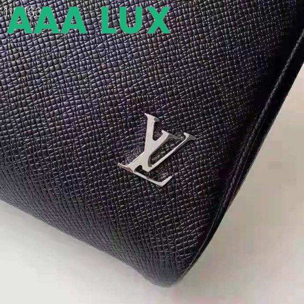 Replica Louis Vuitton LV Men Alex Messenger Bag in Taiga Cowhide Leather-Black 6