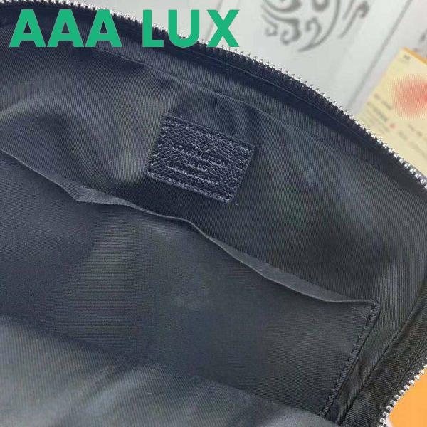 Replica Louis Vuitton LV Men Alex Messenger Bag in Taiga Cowhide Leather-Black 9