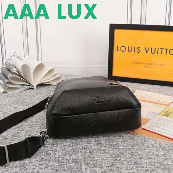 Replica Louis Vuitton LV Men Avenue Sling Bag Taiga Leather-Black 6