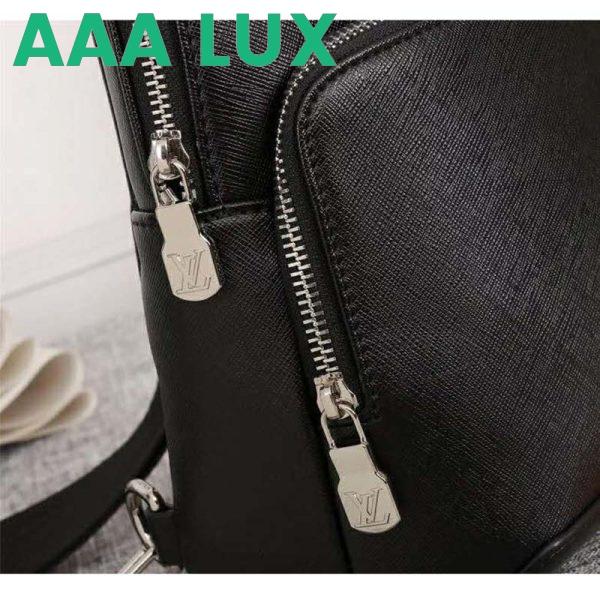 Replica Louis Vuitton LV Men Avenue Sling Bag Taiga Leather-Black 9