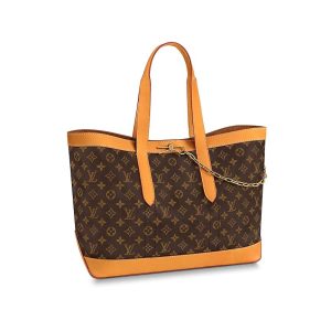 Replica Louis Vuitton LV Men Cabas Voyage in Iconic Monogram Canvas and Natural Leather-Brown 2