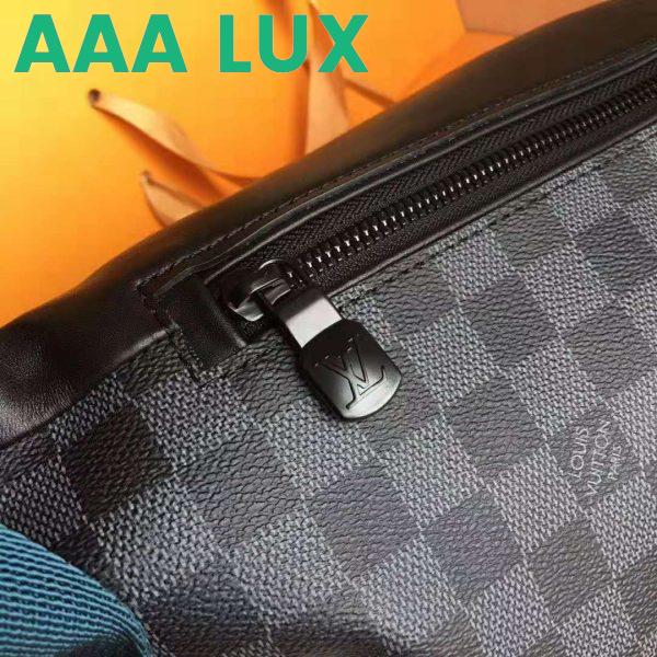 Replica Louis Vuitton LV Men Discovery Bumbag in Damier Graphite Canvas-Grey 10