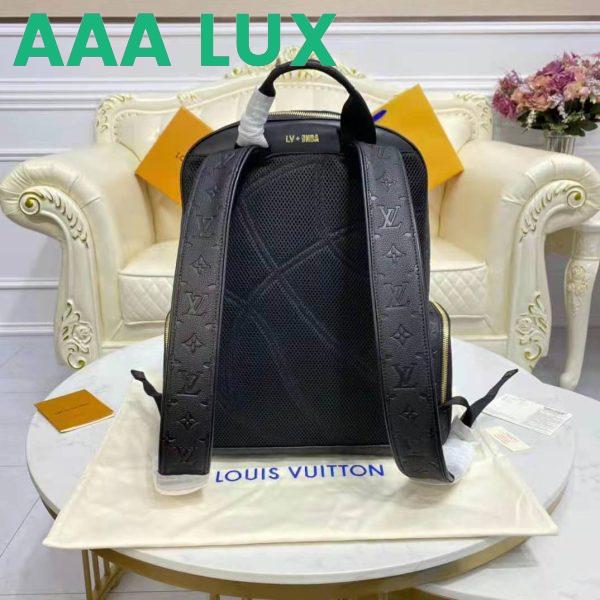 Replica Louis Vuitton LV Unisex LVXNBA Basketball Backpack Black Ball Grain Leather 5