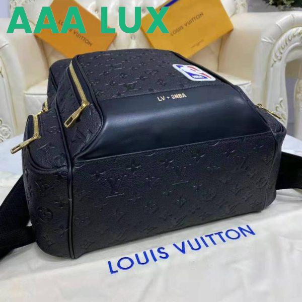 Replica Louis Vuitton LV Unisex LVXNBA Basketball Backpack Black Ball Grain Leather 6
