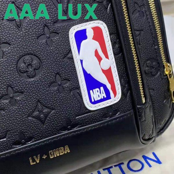 Replica Louis Vuitton LV Unisex LVXNBA Basketball Backpack Black Ball Grain Leather 11