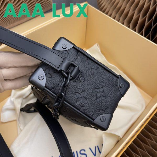 Replica Louis Vuitton LV Men Mini Soft Trunk Bag Black Taurillon Cowhide Leather 7