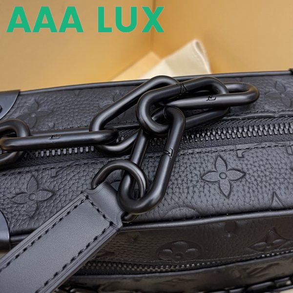 Replica Louis Vuitton LV Men Mini Soft Trunk Bag Black Taurillon Cowhide Leather 8