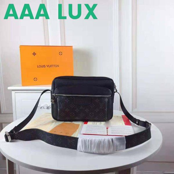 Replica Louis Vuitton LV Men Outdoor Messenger Bag in Taïga Leather with Monogram Canvas-Black 3
