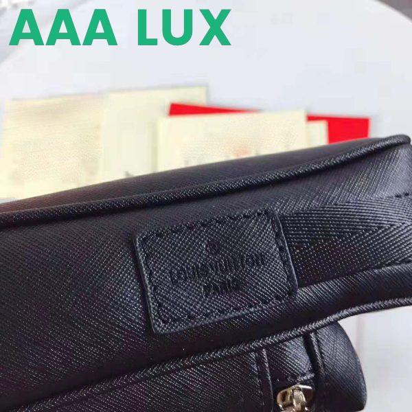 Replica Louis Vuitton LV Men Outdoor Messenger Bag in Taïga Leather with Monogram Canvas-Black 11