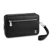 Replica Louis Vuitton LV Men Outdoor Messenger Bag in Taïga Leather with Monogram Canvas-Black 12