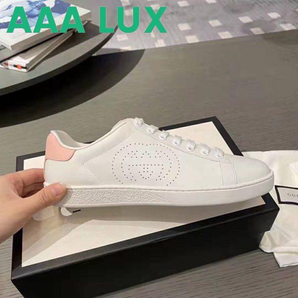 Replica Gucci GG Unisex Ace Sneaker with Interlocking G White Scrap Less Leather 6