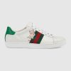 Replica Gucci GG Unisex Ace Sneaker with Kitten White Scrap Less Leather