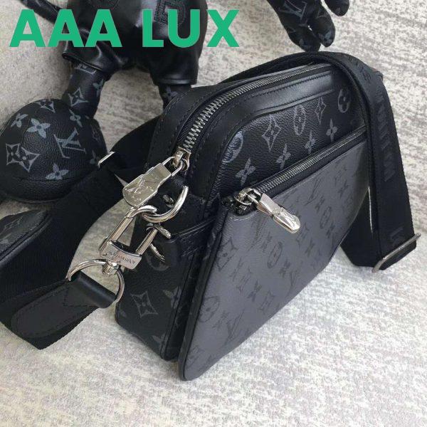 Replica Louis Vuitton LV Men Trio Messenger Bag Monogram Eclipse Canvas 6