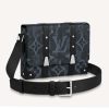 Replica Louis Vuitton LV Men Trocadero Messenger Bag Damier Graphite Canvas 13