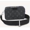Replica Louis Vuitton LV Unisex Alpha Wearable Wallet Damier Graphite Coated Canvas Cowhide 13