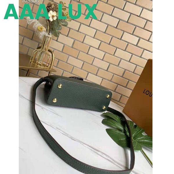 Replica Louis Vuitton LV Women Capucines Mini Handbag Green Taurillon Leather Python Skin 7