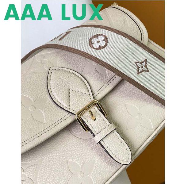 Replica Louis Vuitton LV Women Diane Crème Beige Embossed Supple Grained Cowhide Leather 9