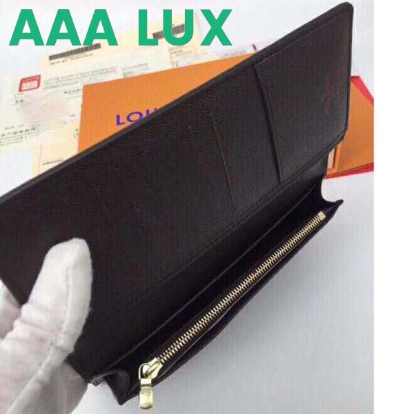 Replica Louis Vuitton LV Unisex Brazza Wallet Iconic Damier Ebène-Brown 10