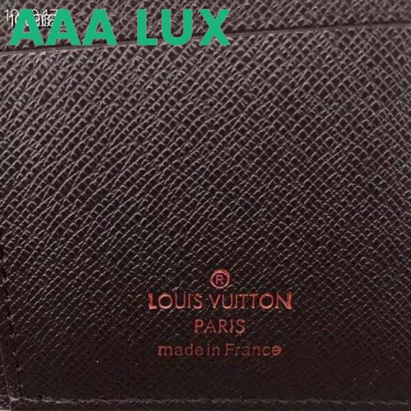 Replica Louis Vuitton LV Unisex Brazza Wallet Iconic Damier Ebène-Brown 11