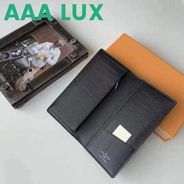 Replica Louis Vuitton LV Unisex Brazza Wallet in Damier Graphite Canvas 7