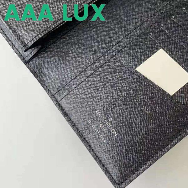 Replica Louis Vuitton LV Unisex Brazza Wallet in Damier Graphite Canvas 11