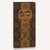 Replica Louis Vuitton LV Unisex Brazza Wallet Monogram Stripes Brown Canvas