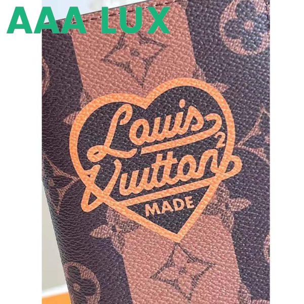 Replica Louis Vuitton LV Unisex Brazza Wallet Monogram Stripes Brown Canvas 8