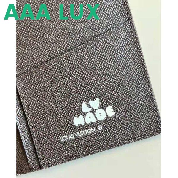 Replica Louis Vuitton LV Unisex Brazza Wallet Monogram Stripes Brown Canvas 10