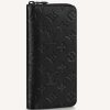 Replica Louis Vuitton LV Unisex Brazza Wallet Vertical Black Monogram Shadow Calf Leather