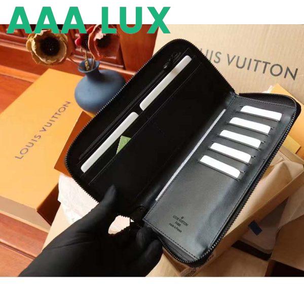 Replica Louis Vuitton LV Unisex Brazza Wallet Vertical Black Monogram Shadow Calf Leather 7