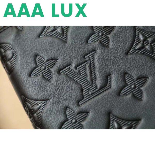 Replica Louis Vuitton LV Unisex Brazza Wallet Vertical Black Monogram Shadow Calf Leather 8
