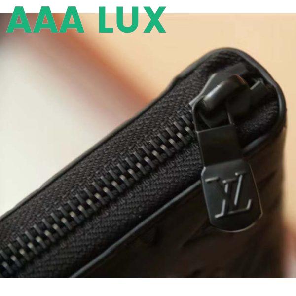 Replica Louis Vuitton LV Unisex Brazza Wallet Vertical Black Monogram Shadow Calf Leather 9