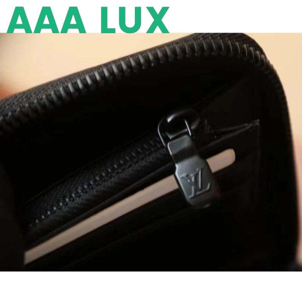 Replica Louis Vuitton LV Unisex Brazza Wallet Vertical Black Monogram Shadow Calf Leather 10