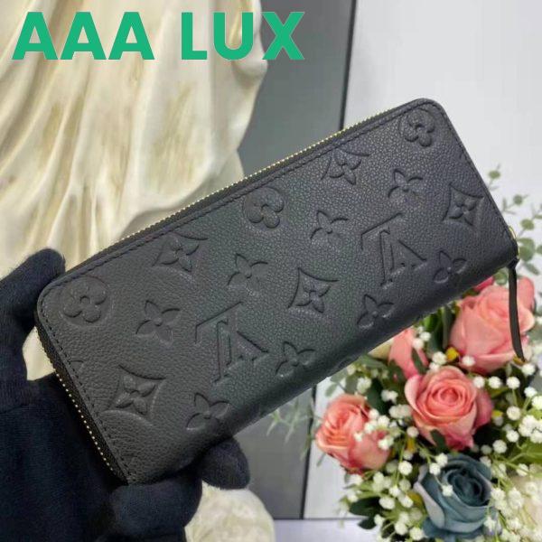 Replica Louis Vuitton LV Unisex Clémence Wallet Black Monogram Empreinte Embossed Supple Grained Cowhide 3