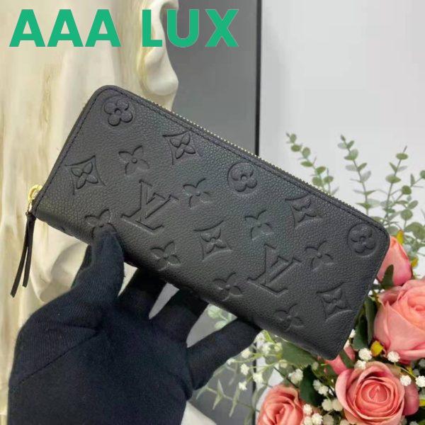 Replica Louis Vuitton LV Unisex Clémence Wallet Black Monogram Empreinte Embossed Supple Grained Cowhide 4