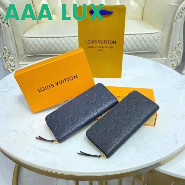 Replica Louis Vuitton LV Unisex Clémence Wallet Black Monogram Empreinte Embossed Supple Grained Cowhide 7