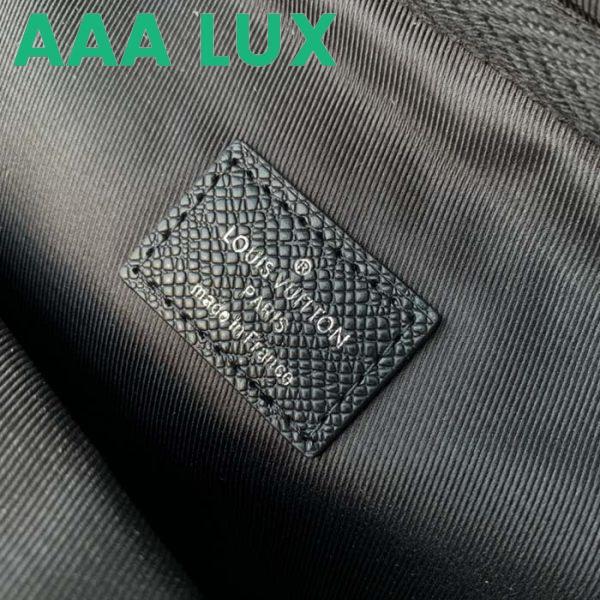 Replica Louis Vuitton LV Unisex Avenue Sling Bag Black Taiga Cowhide Leather 11