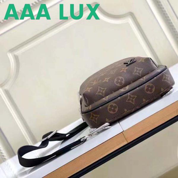 Replica Louis Vuitton LV Unisex Avenue Sling Bag Brown Monogram Macassar Coated Canvas Cowhide 5
