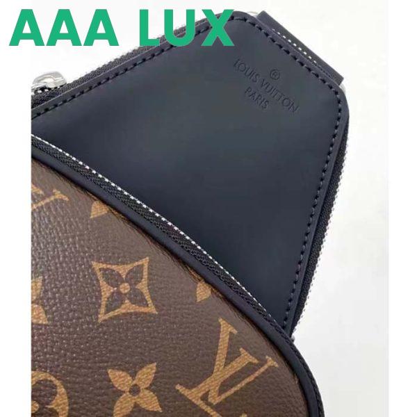 Replica Louis Vuitton LV Unisex Avenue Sling Bag Brown Monogram Macassar Coated Canvas Cowhide 11