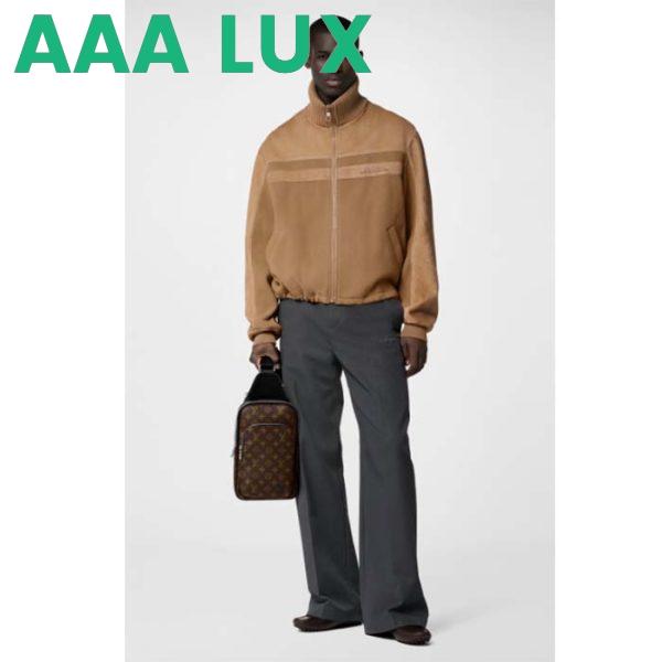 Replica Louis Vuitton LV Unisex Avenue Sling Bag Brown Monogram Macassar Coated Canvas Cowhide 14