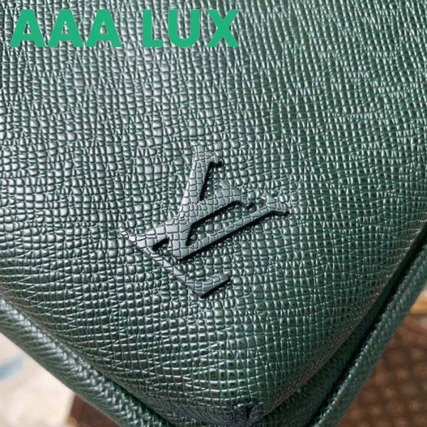 Replica Louis Vuitton LV Unisex Avenue Sling Bag Dark Green Epicea Taiga Cowhide Leather 8