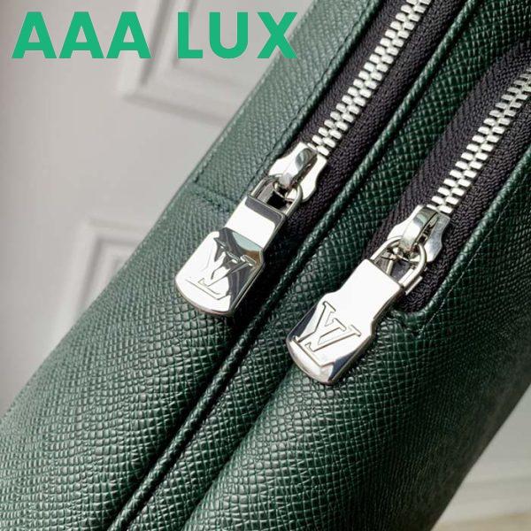 Replica Louis Vuitton LV Unisex Avenue Sling Bag Dark Green Epicea Taiga Cowhide Leather 9