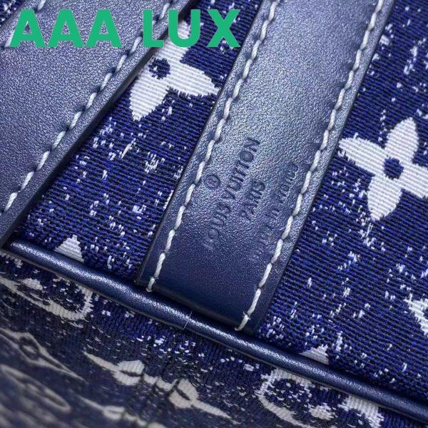 Replica Louis Vuitton LV Women Speedy Bandoulière 25 Handbag Navy Blue Denim Jacquard Calfskin 11