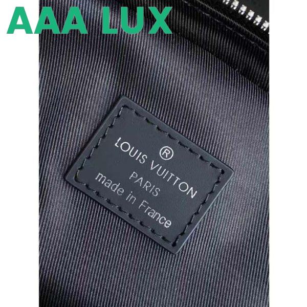 Replica Louis Vuitton LV Unisex Avenue Sling Bag Grey Damier Graphite Coated Canvas Cowhide 12