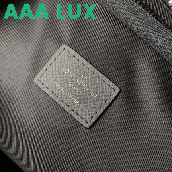 Replica Louis Vuitton LV Unisex Avenue Sling Bag Grey Glacier Taiga Cowhide Leather 11