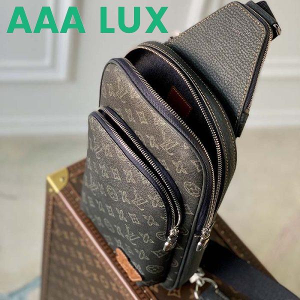 Replica Louis Vuitton LV Unisex Avenue Sling Bag NM Dark Green Monogram Coated Canvas 5